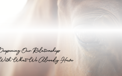 Deepening Our Relationship With What We Already Have
